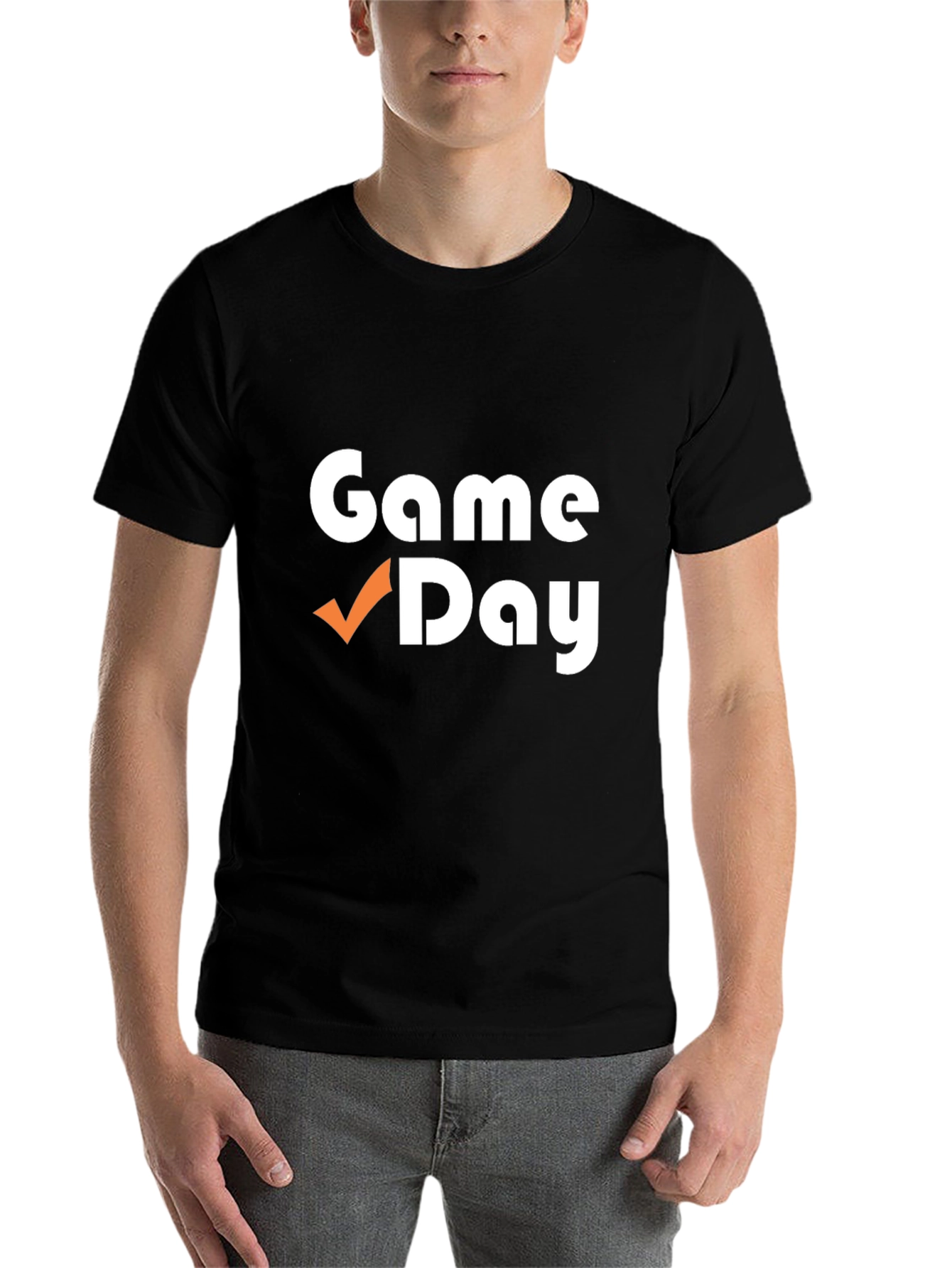 Black Game Day T-Shirt - Black Cotton Blend view 7