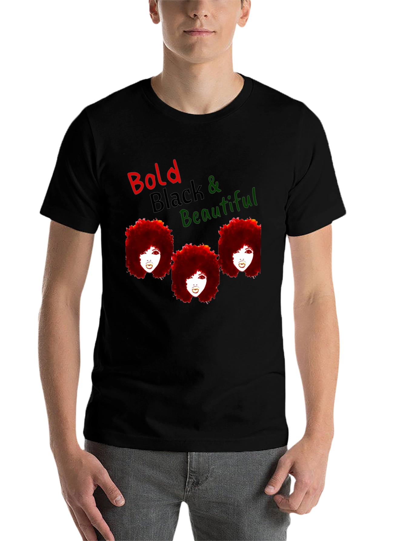 Black Bold Black & Beautiful Graphic T-Shirt view 7