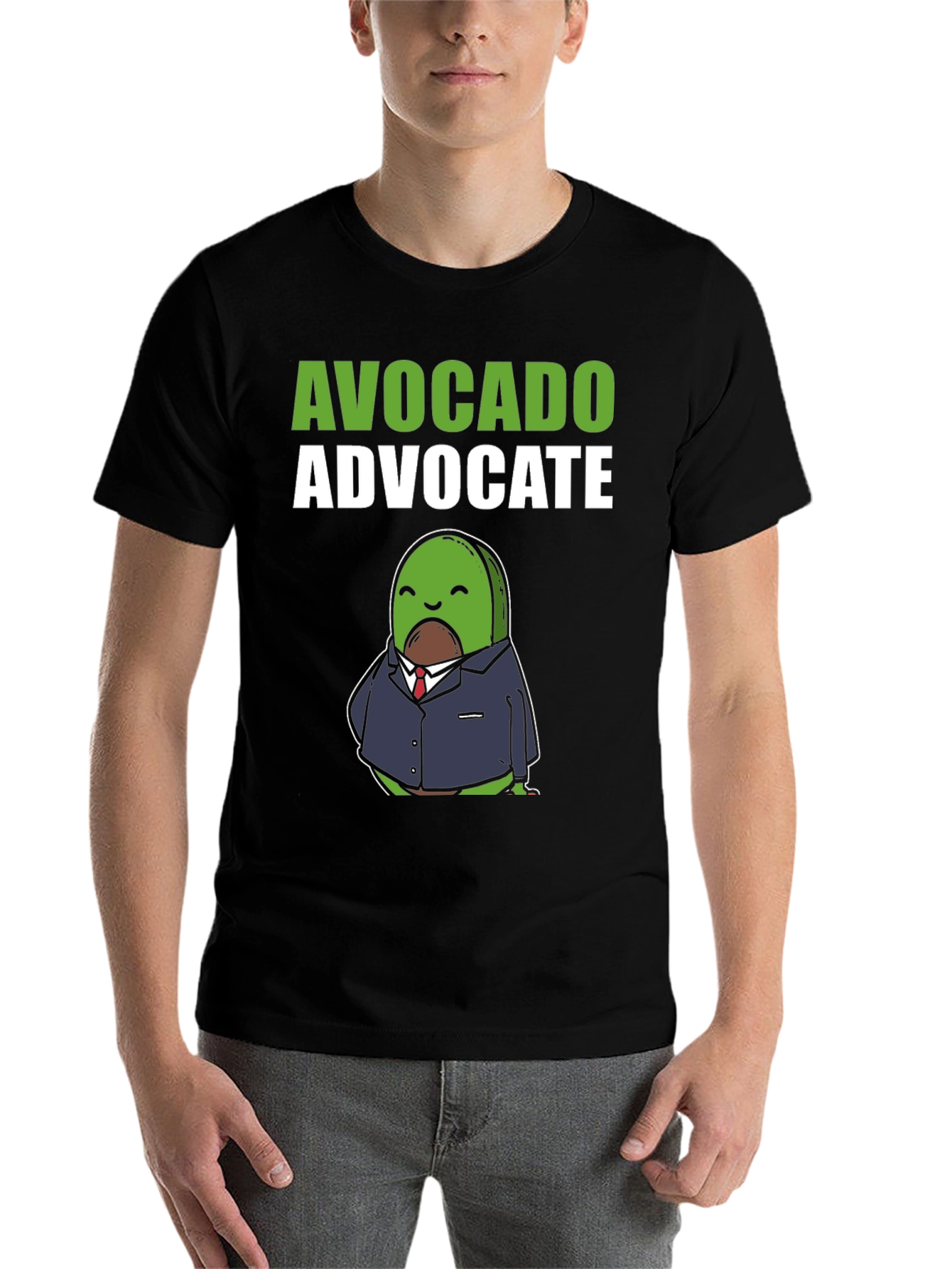 Black Avocado Advocate Graphic Tee - Stylish & Humorous T-Shirt view 7
