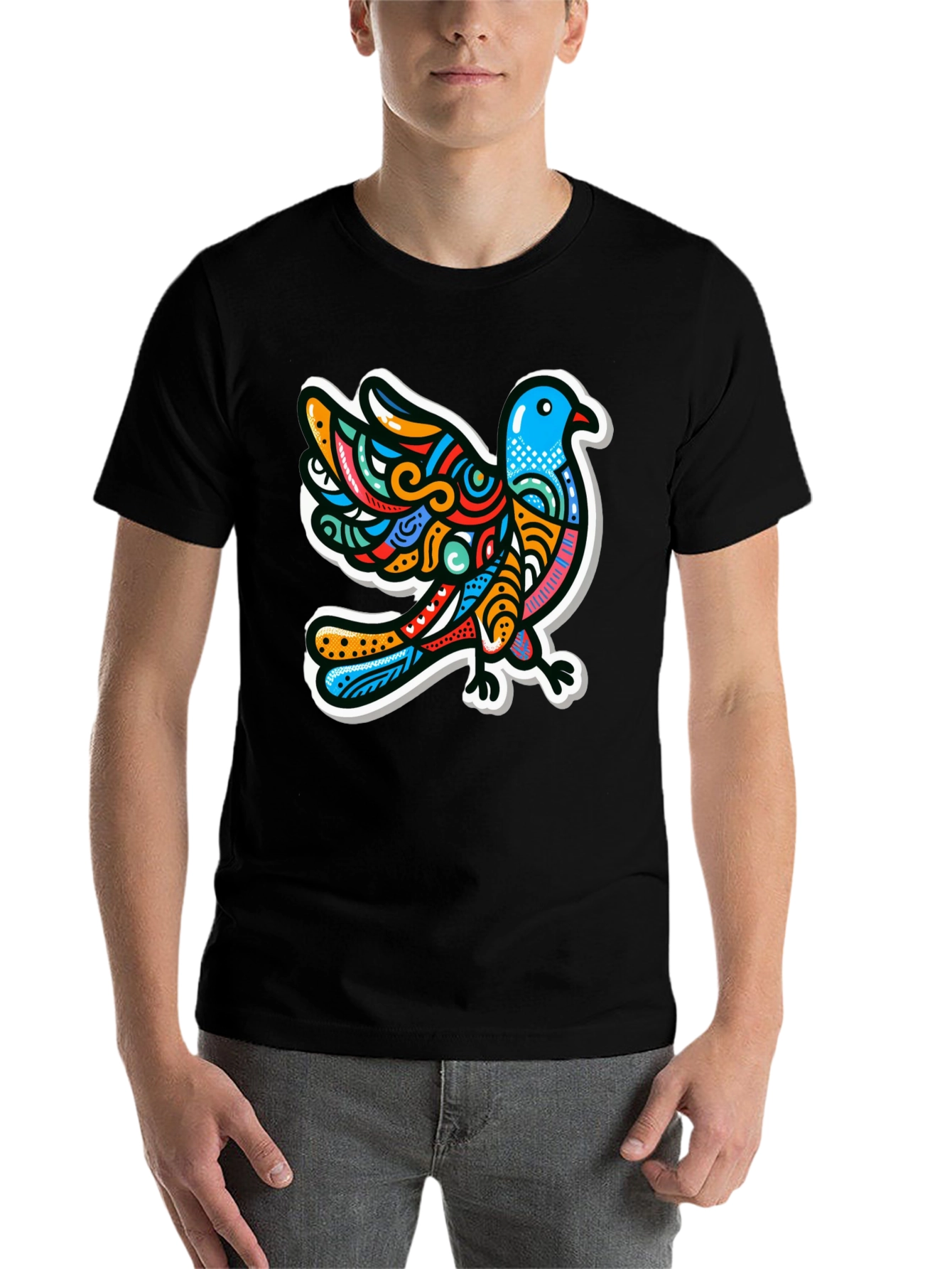 Black Dove Graphic Print T-Shirt view 7