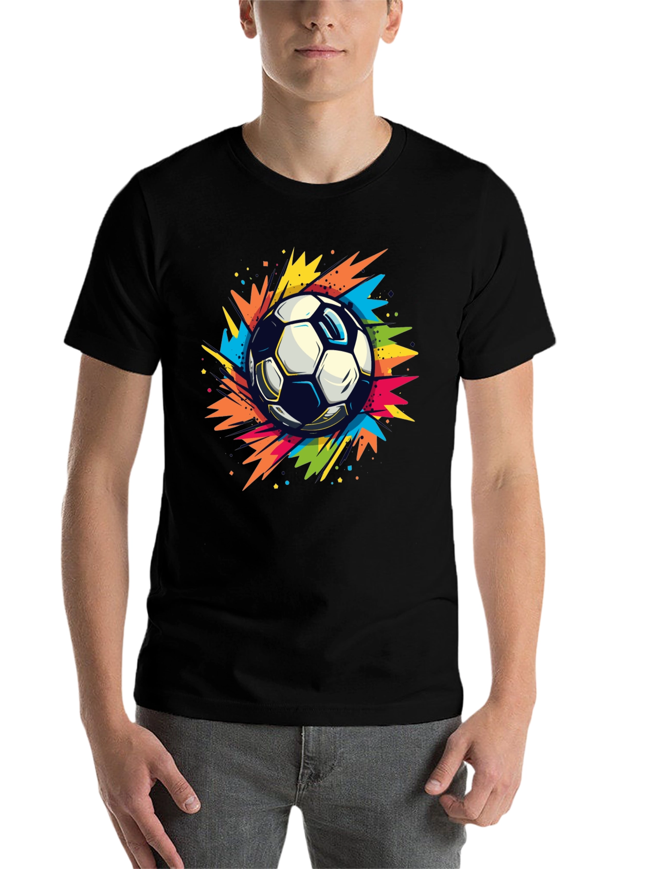 Black Soccer Blast T-Shirt view 7