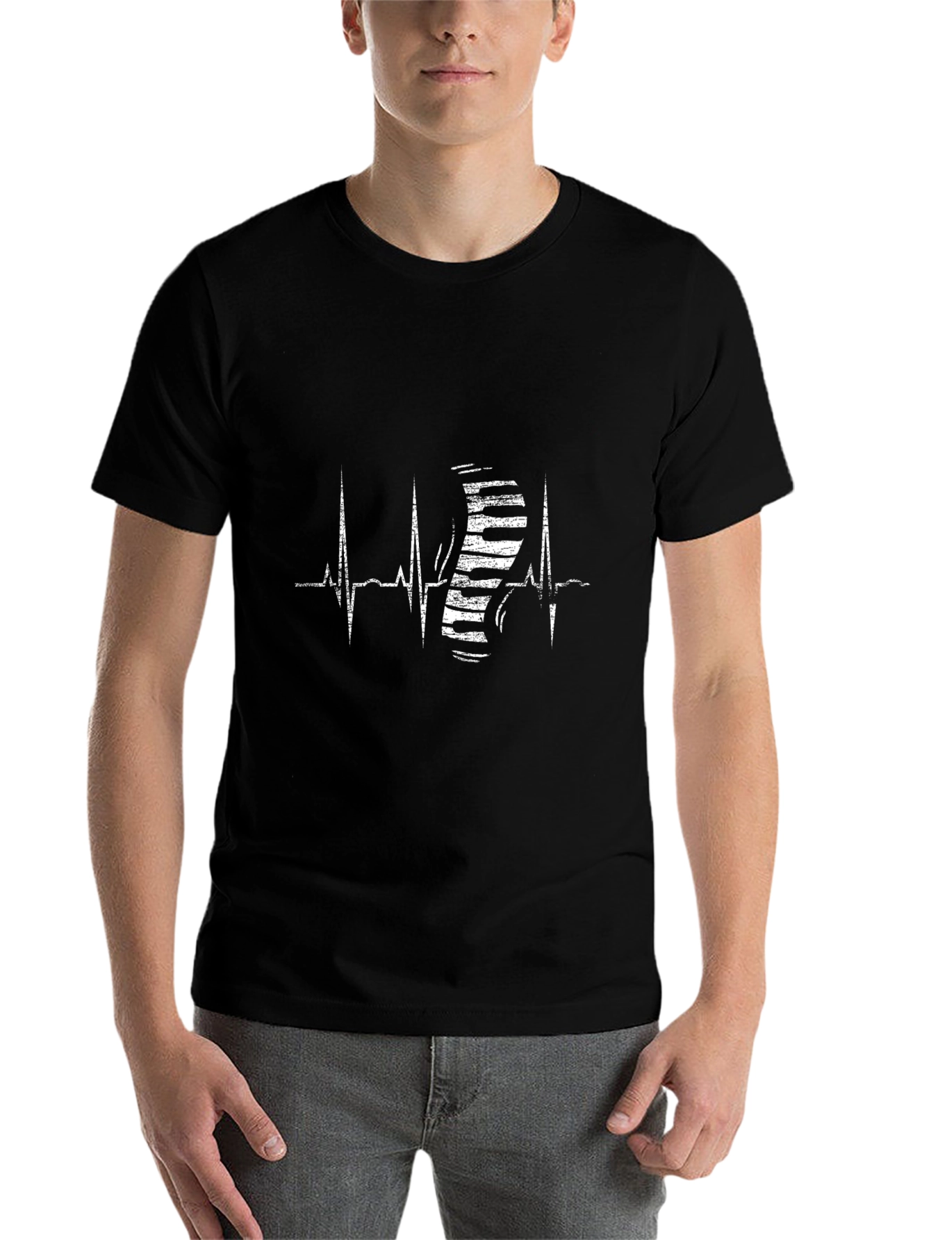Black Piano Heartbeat T-Shirt - Music Lover Tee view 7