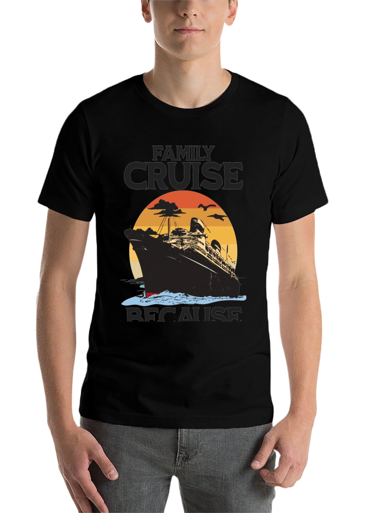 Black Family Cruise T-Shirt, Vacation Trip Tee view 7