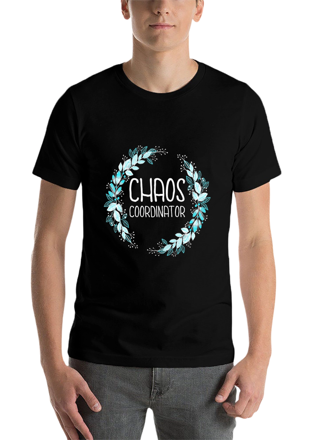 Black Chaos Coordinator T-Shirt - Funny Graphic Tee view 7