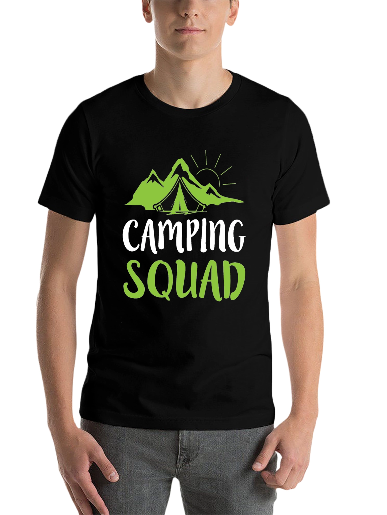 Black Camping Squad Graphic Tee view 7