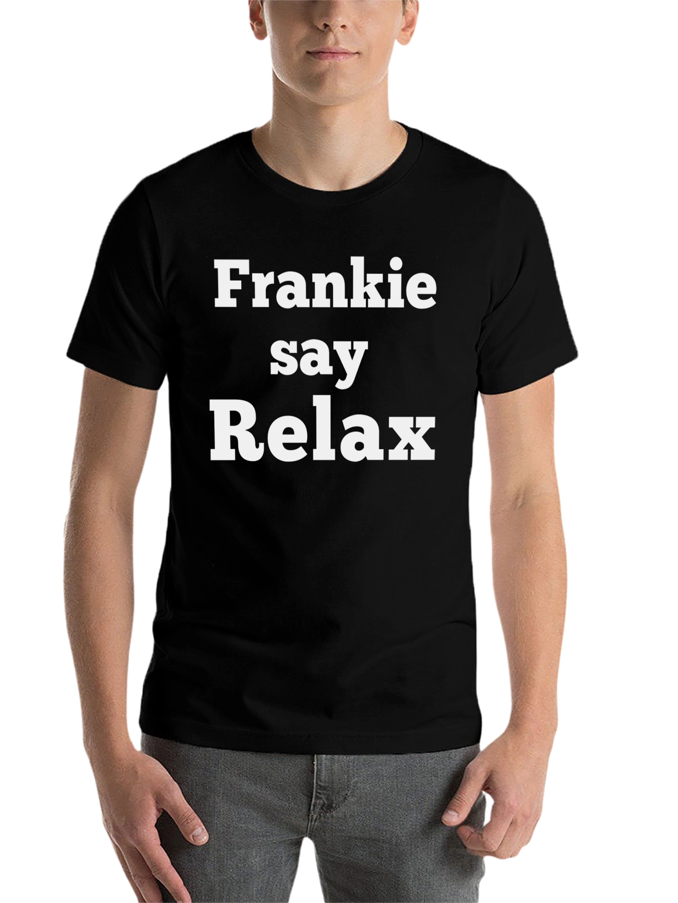Black Frankie Say Relax Graphic T-Shirt view 7
