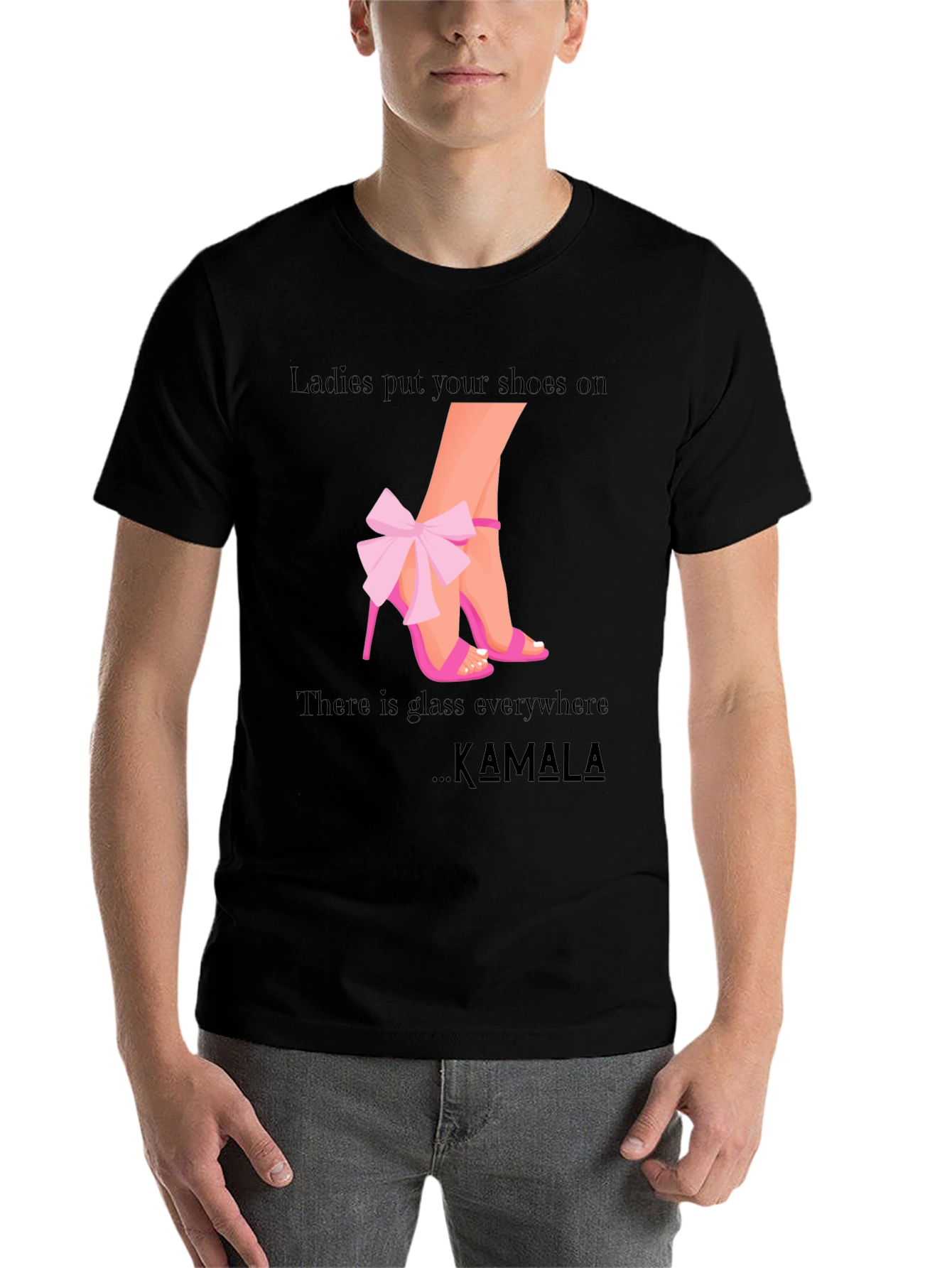 Black Ladies Put Your Shoes On Kamala T-Shirt view 7