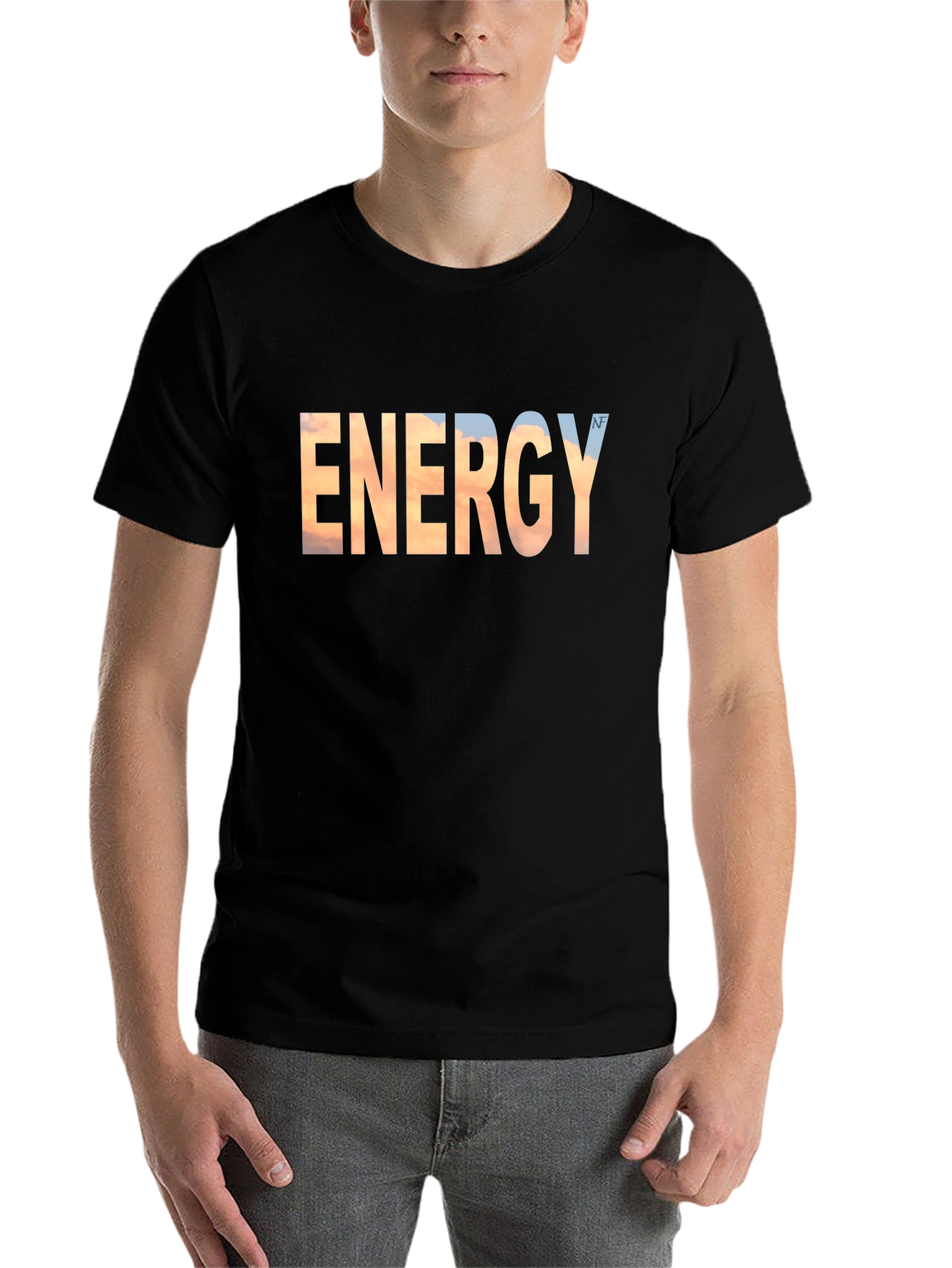 Black Energy Sky Graphic Black Tee view 7