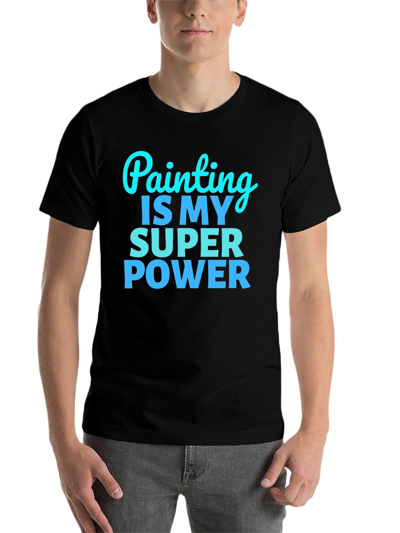 Black Painting is My Superpower Graphic Tee view 7