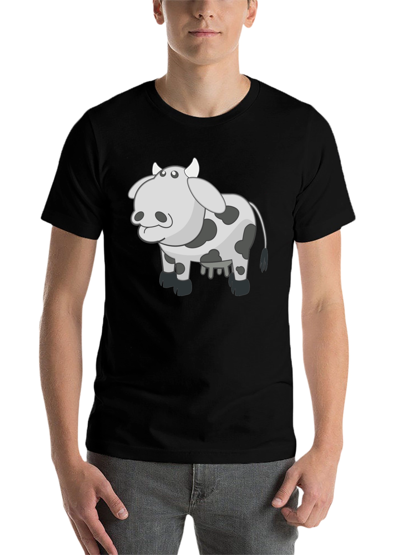 Black Cow Graphic Tee - Black T-Shirt view 7