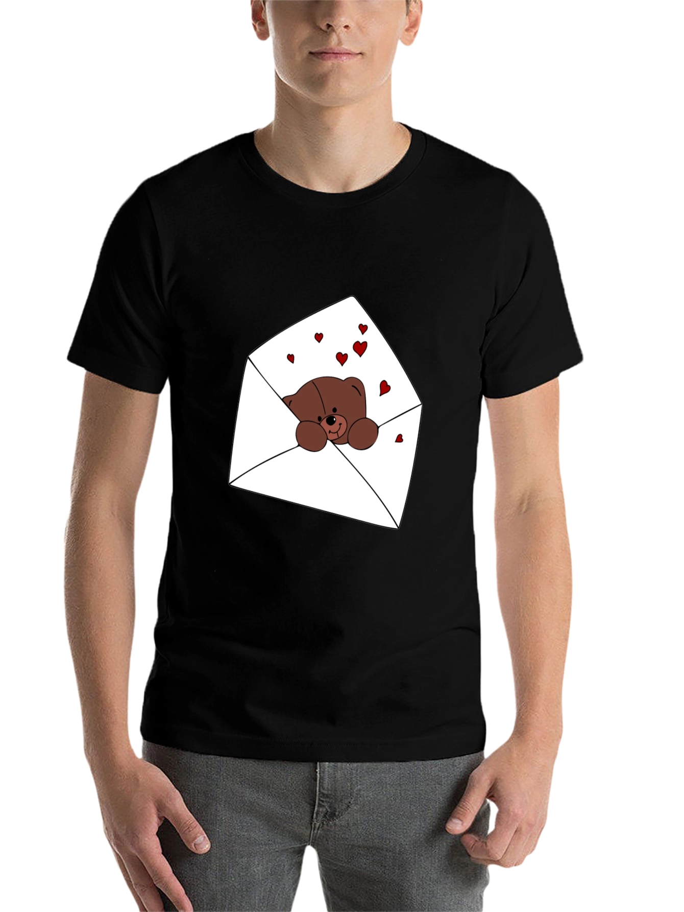 Black Bear Hugs T-Shirt view 7