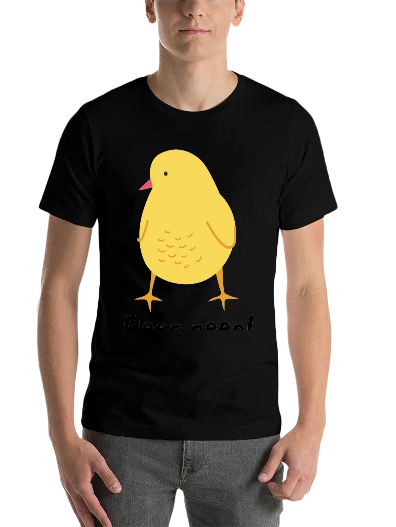 Black Cute Chick T-Shirt - Black Cotton Blend view 7