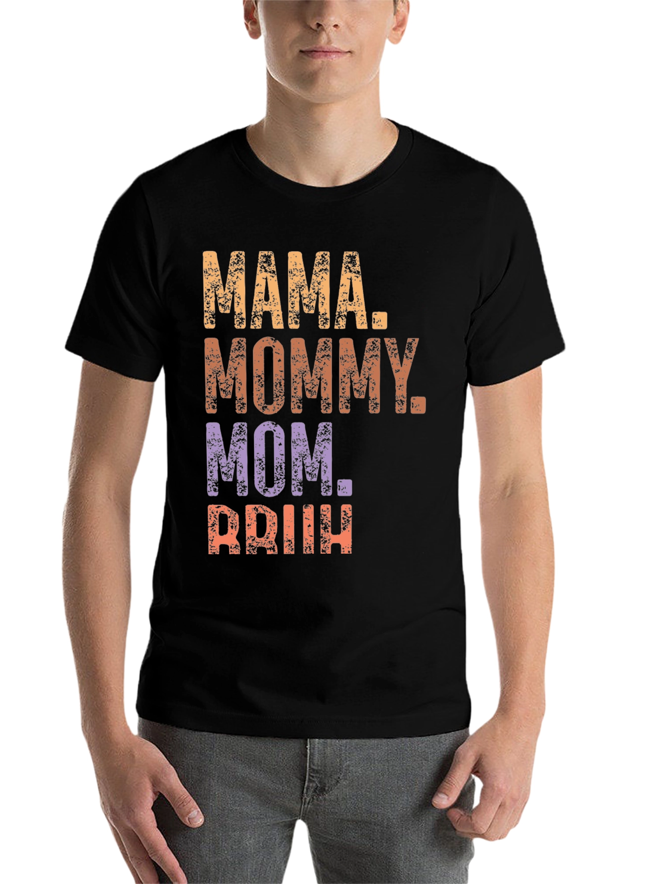 Black Mama Mommy Mom Briih T-Shirt view 7