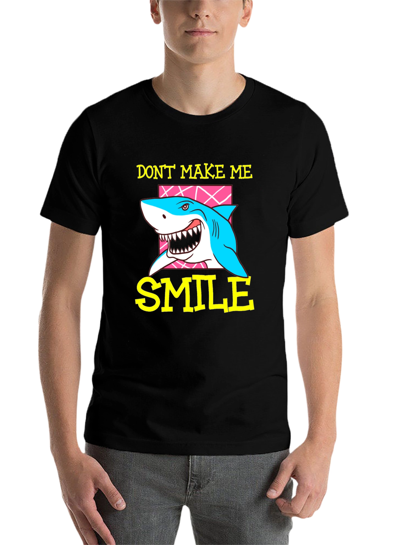 Black Don't Make Me Smile Shark Graphic T-Shirt view 7