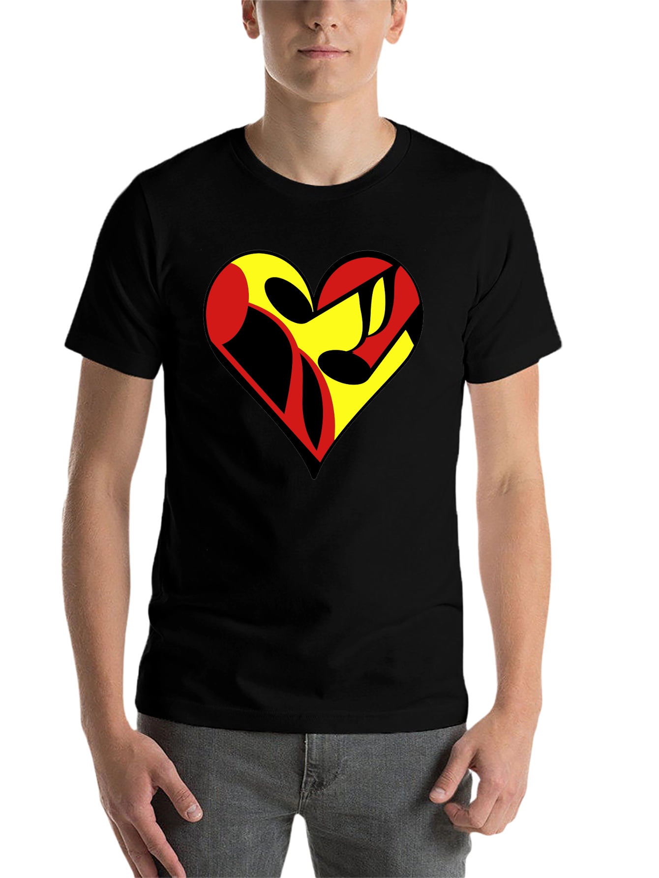 Black Heart Graphic Black T-Shirt view 7