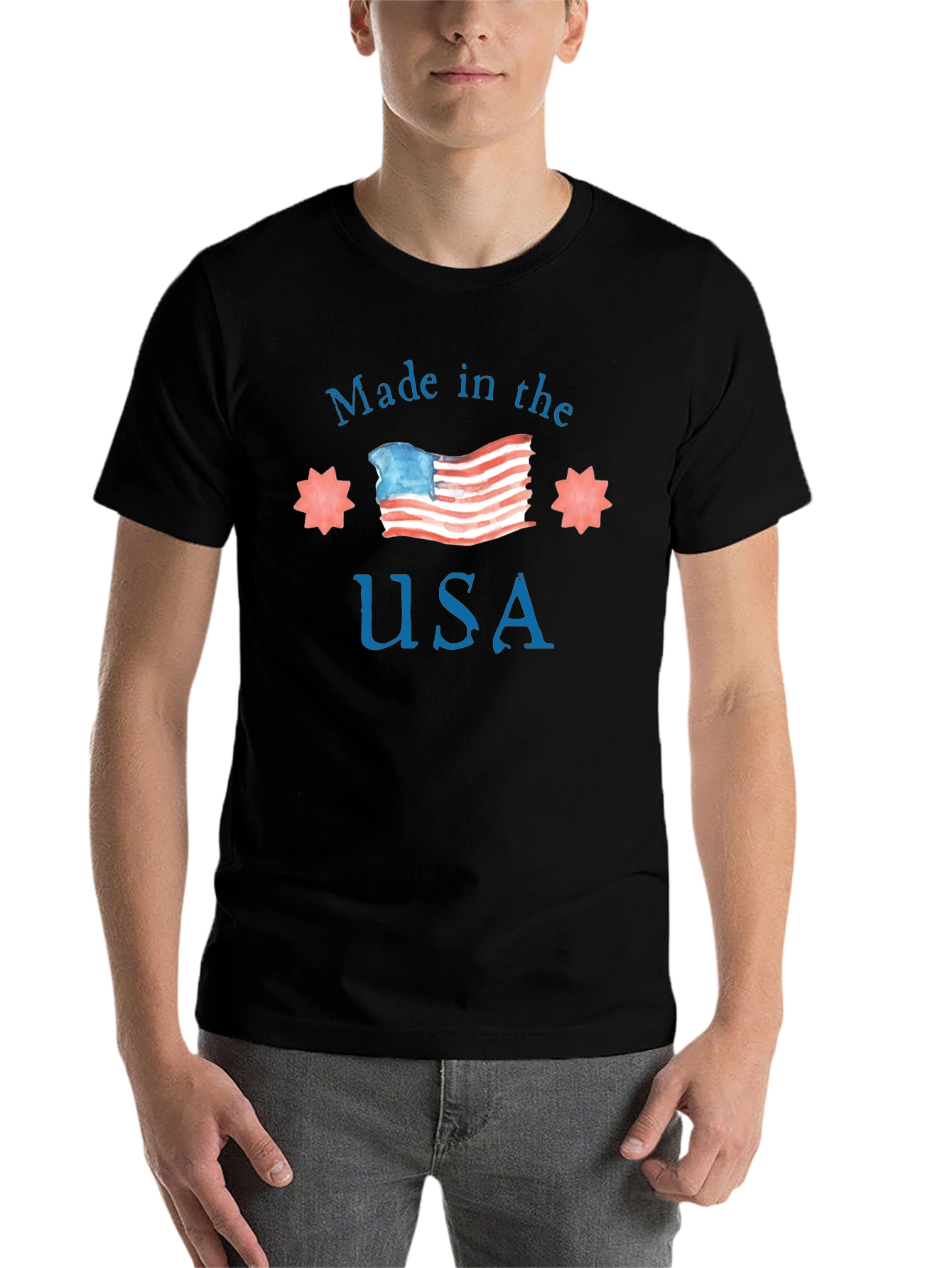 Black Made in USA Graphic Tee - Patriotic T-Shirt view 7