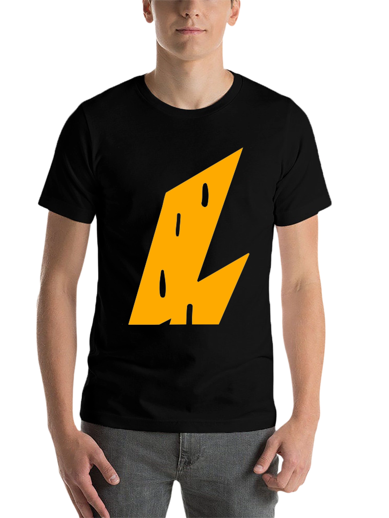 Black Abstract Graphic Print T-Shirt view 7