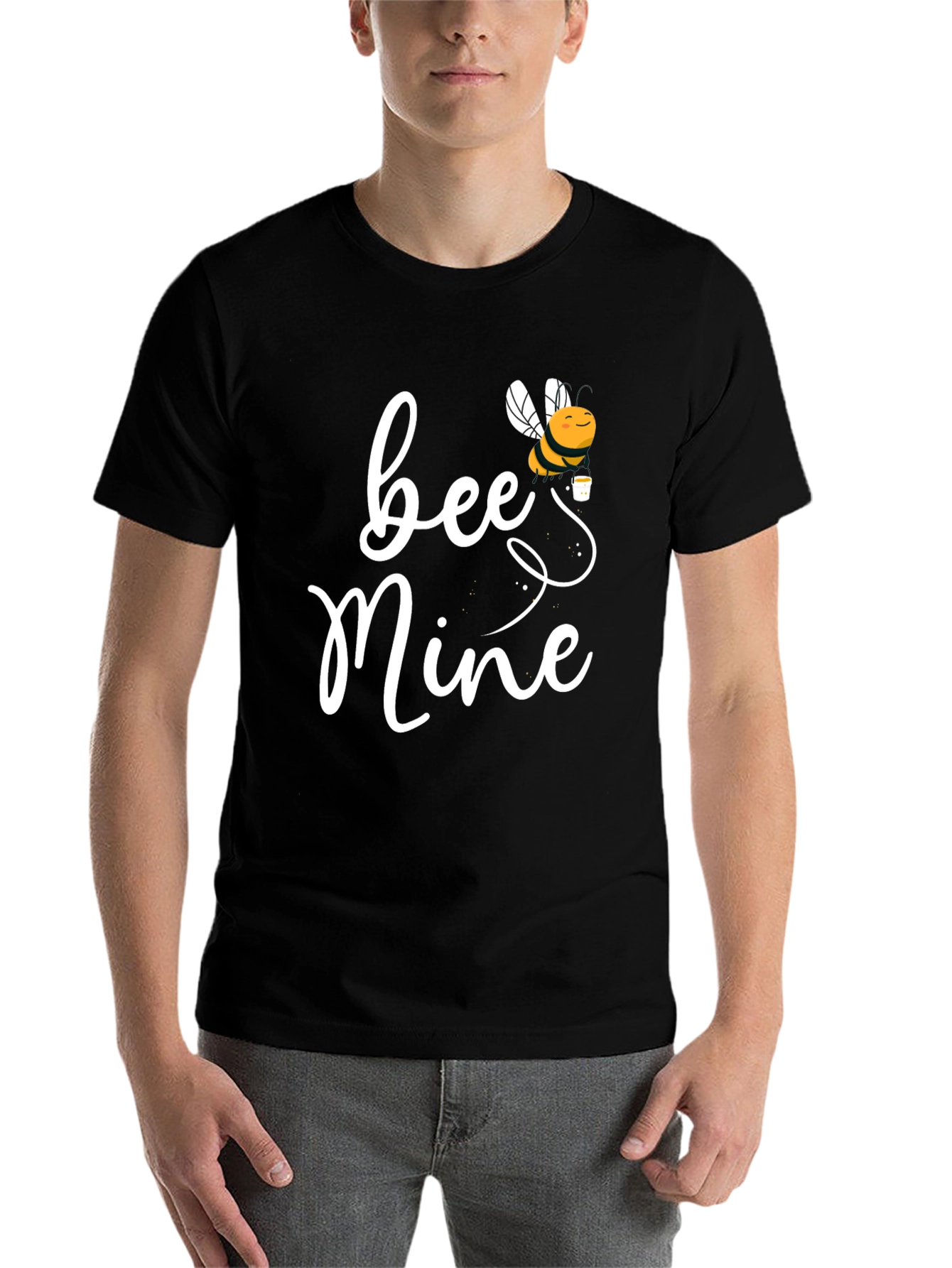 Black Bee Mine Graphic Tee - Valentine's Day Gift view 7