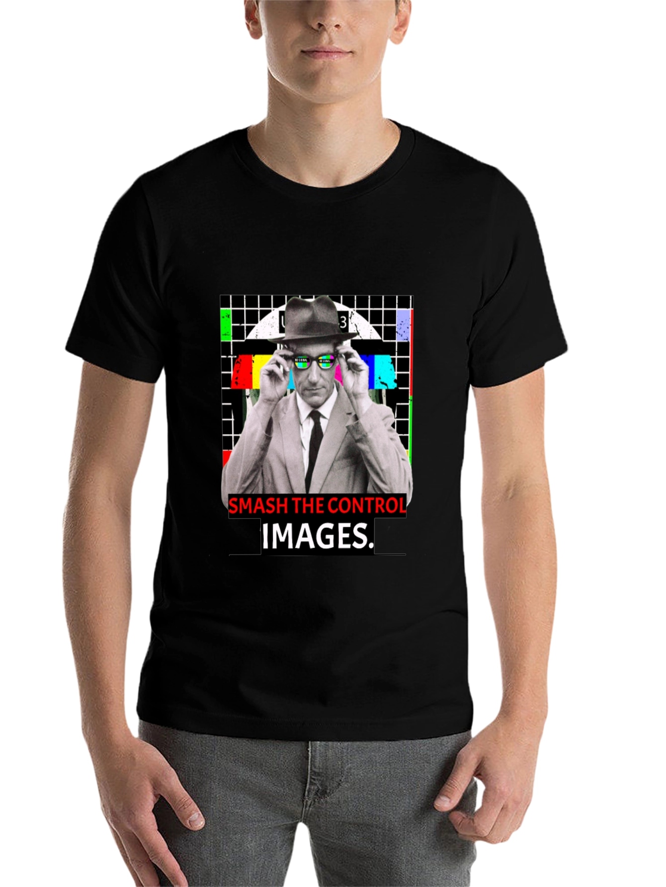 Black Smash The Control Images Graphic T-Shirt view 7