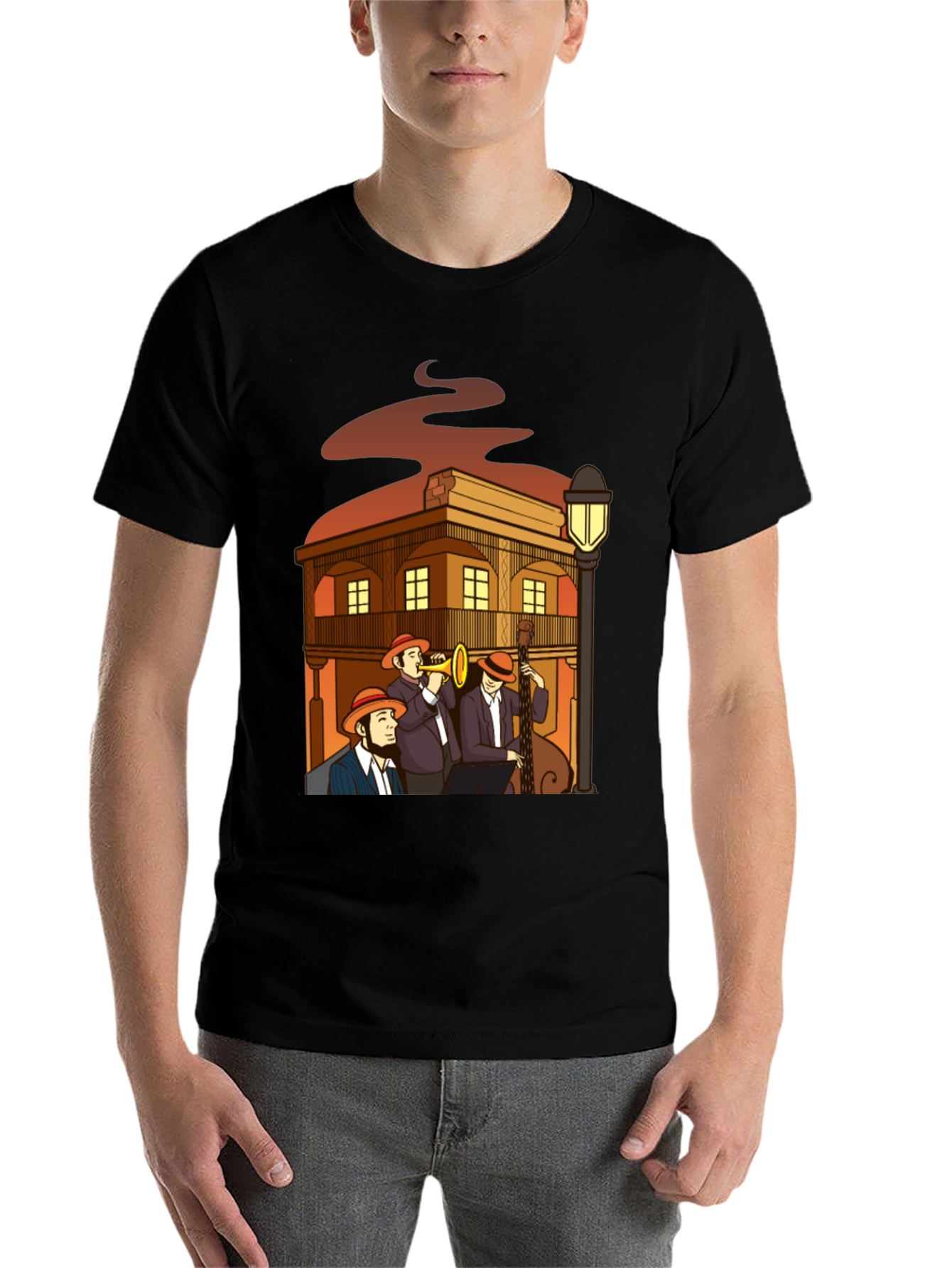 Black Jazz Band T-Shirt - New Orleans Style view 7