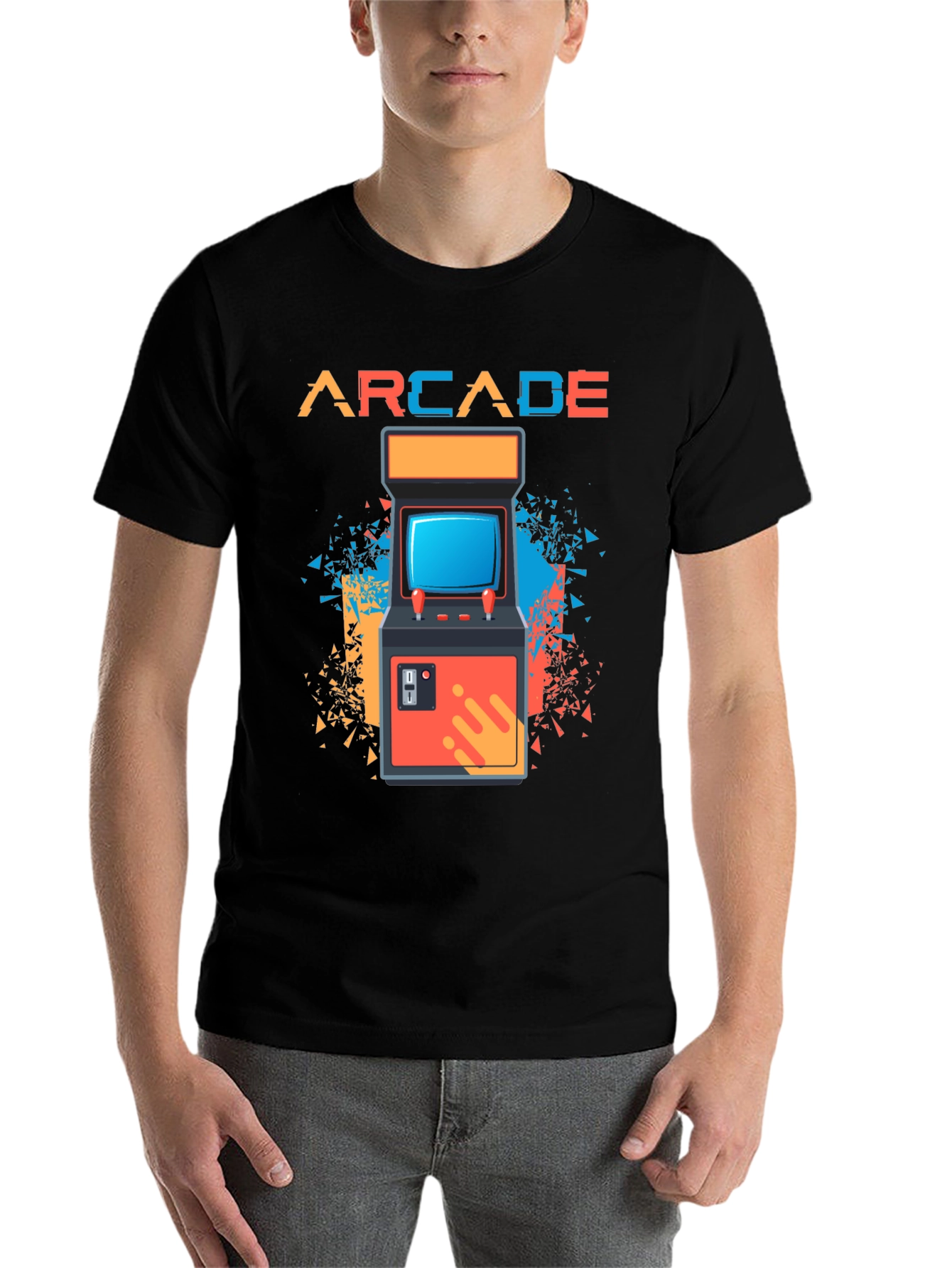 Black Arcade Gaming Retro T-Shirt - Classic Gamer Tee view 7