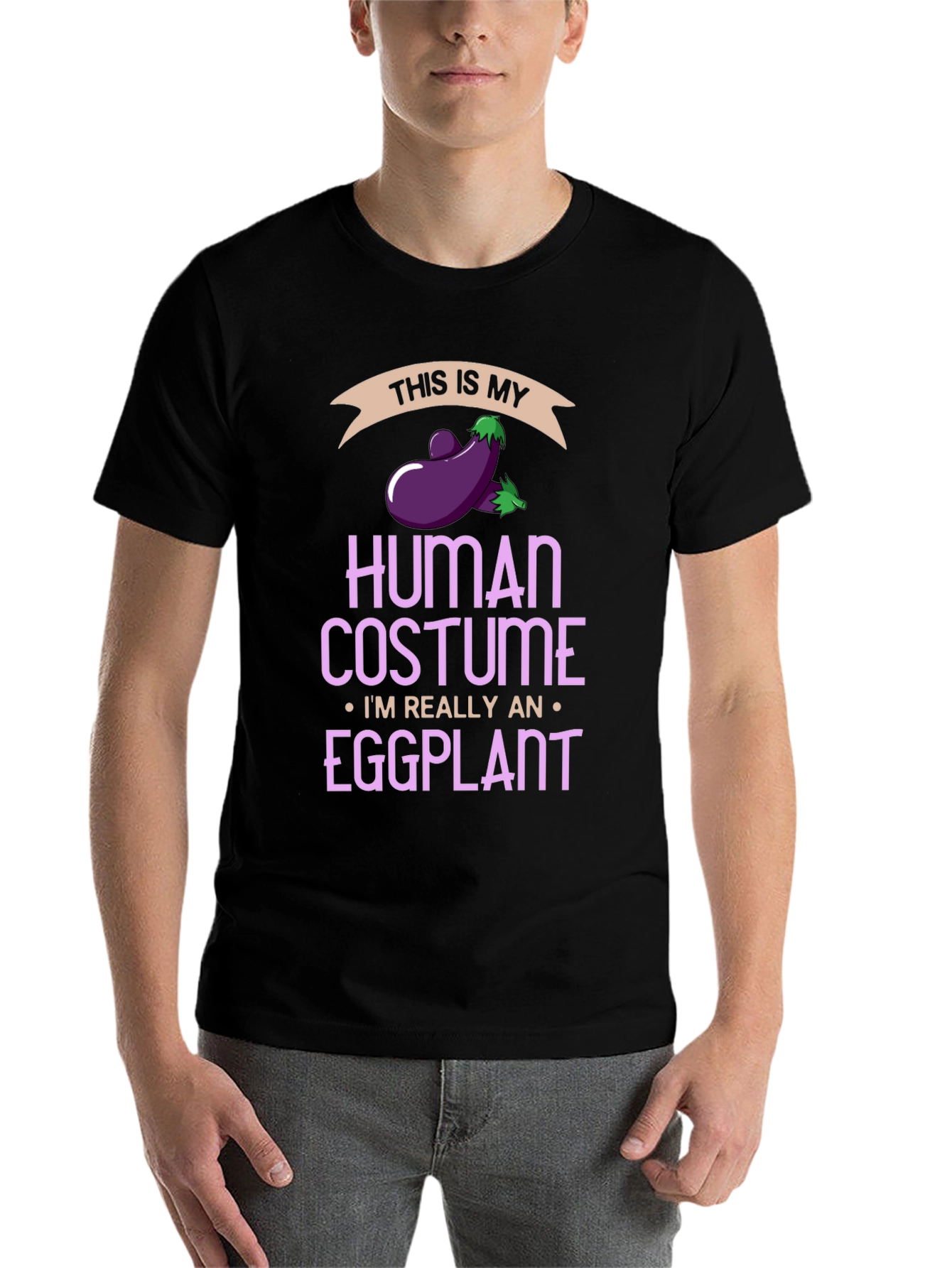 Eggplant Human Costume Funny T-Shirt - 7