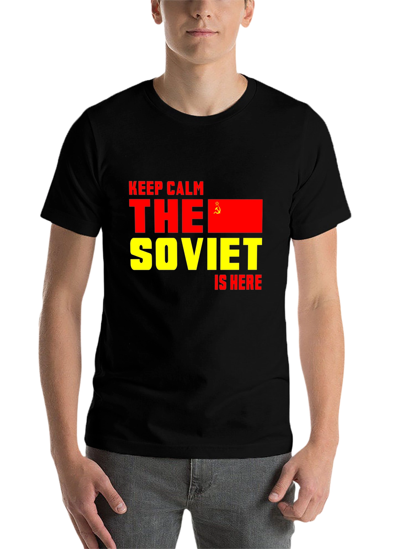 Black Soviet Is Here T-Shirt - Keep Calm Design view 7