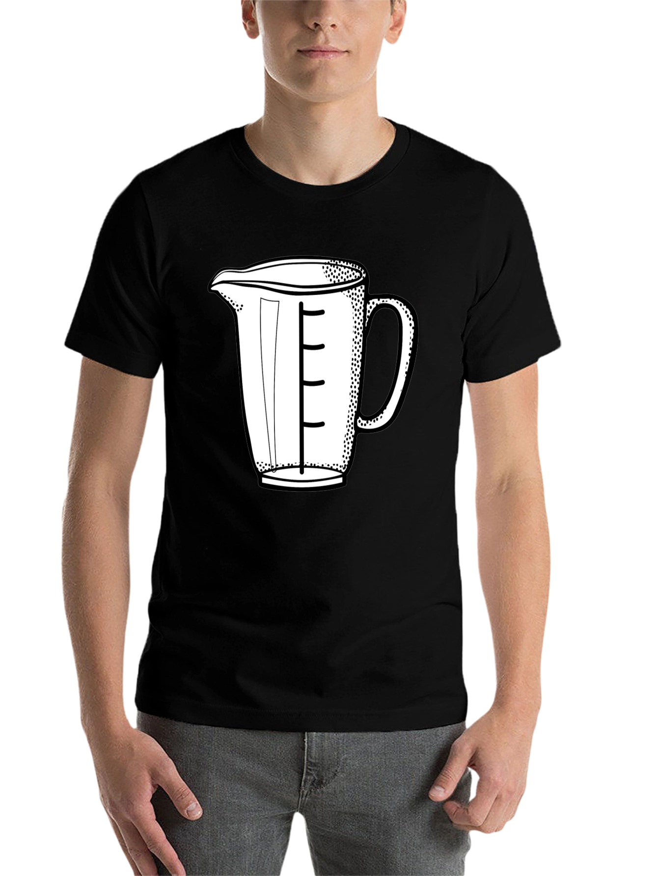 Black Measuring Cup Graphic T-Shirt view 7