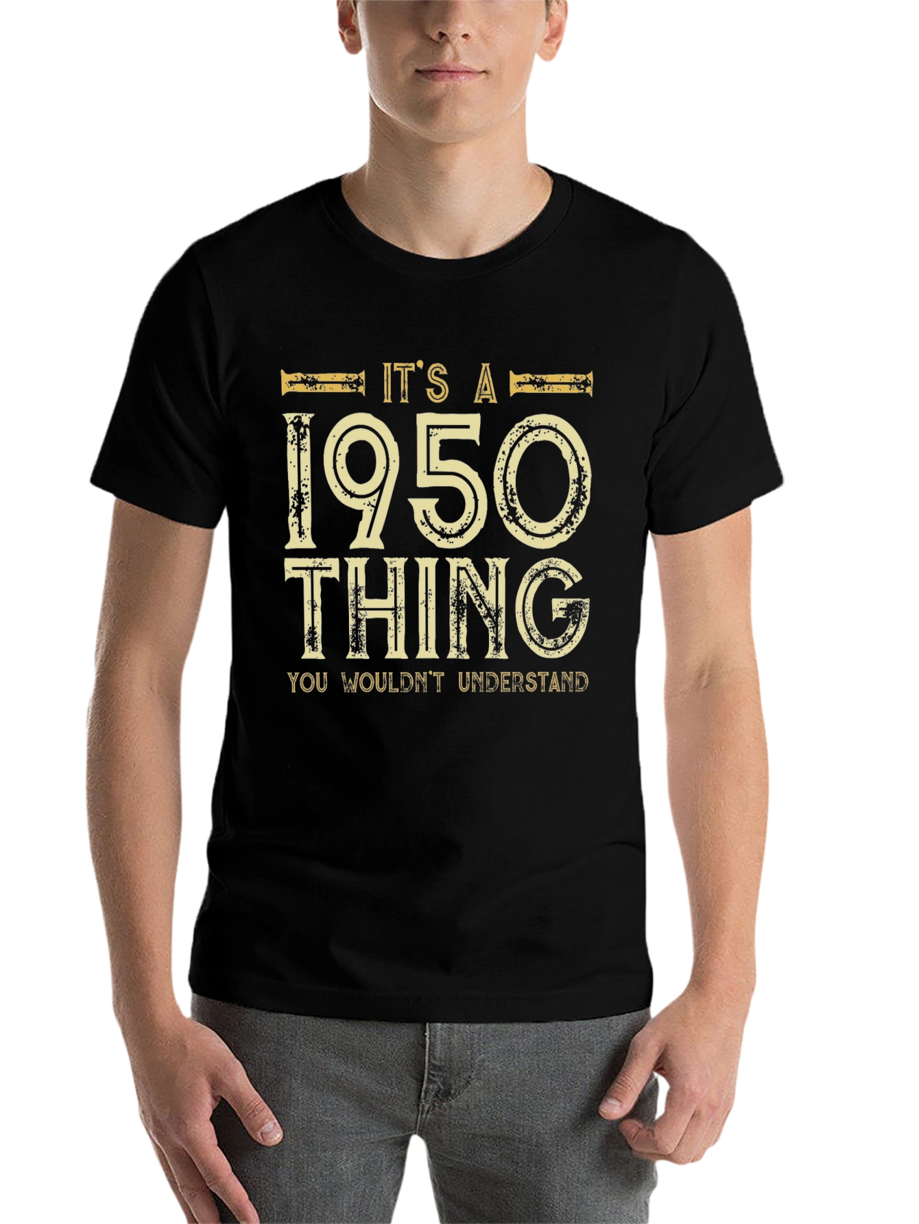 Black It's a 1950 Thing T-Shirt view 7