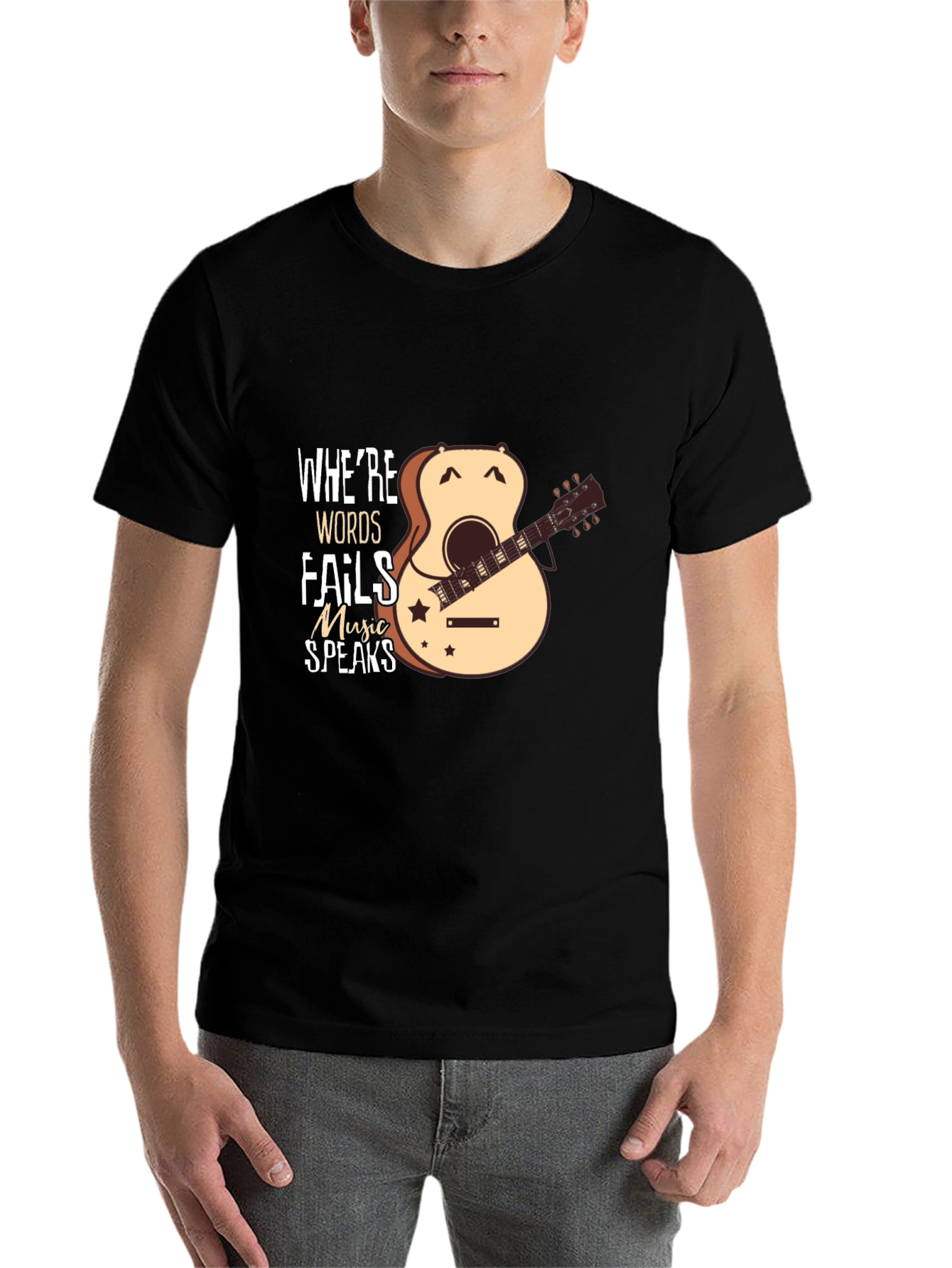 Music Speaks Men's Graphic Tee - 7