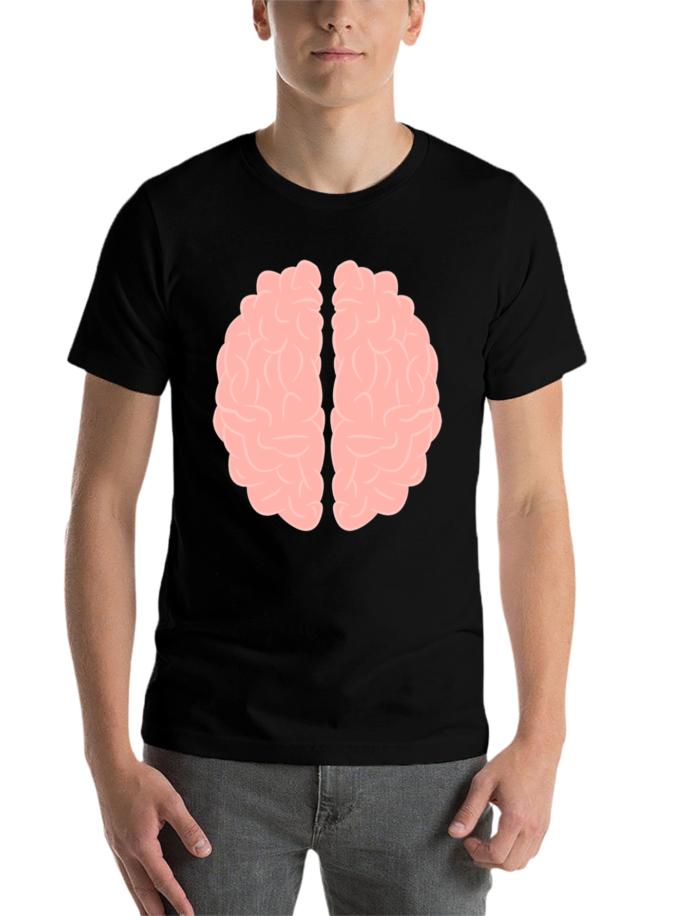 Black Brain Graphic T-Shirt - Smart and Stylish! view 7
