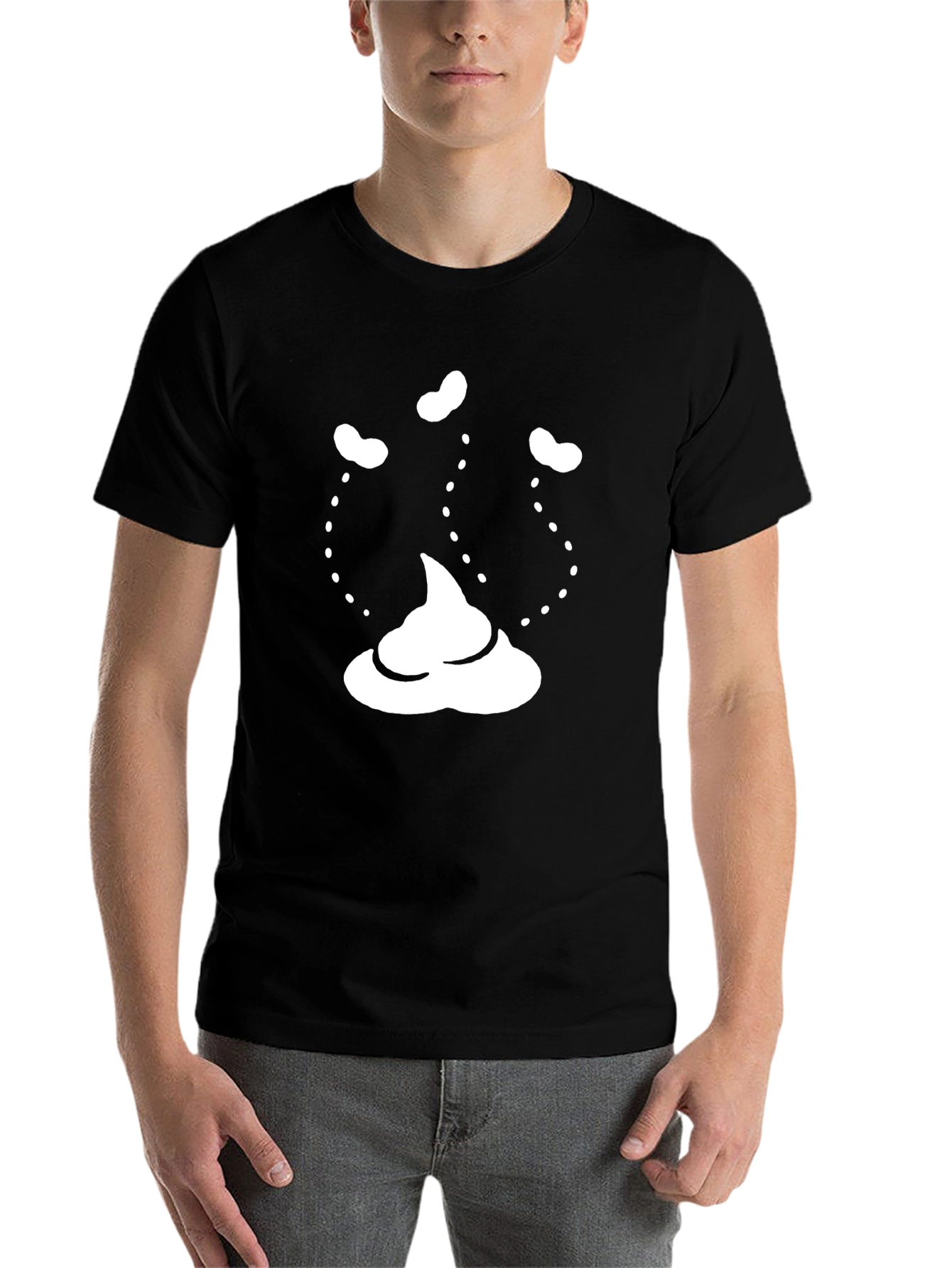 Black Novelty Poop Emoji T-Shirt - Funny Graphic Tee view 7