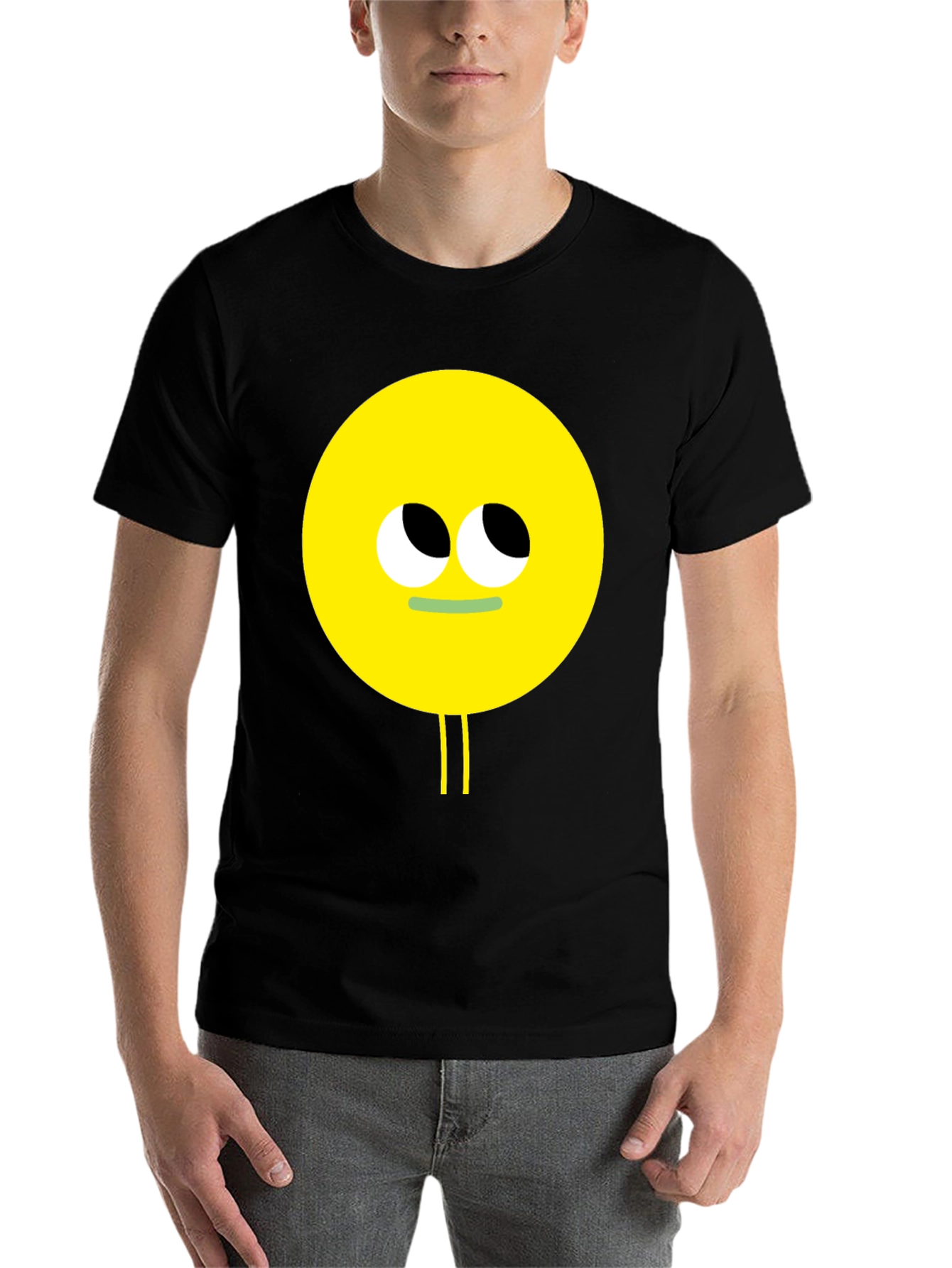 Black Funny Googly Eyes Graphic Tee - Black view 7