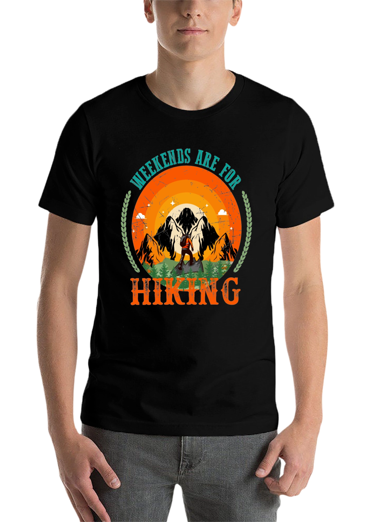 Black Weekend Hiking Graphic Tee view 7