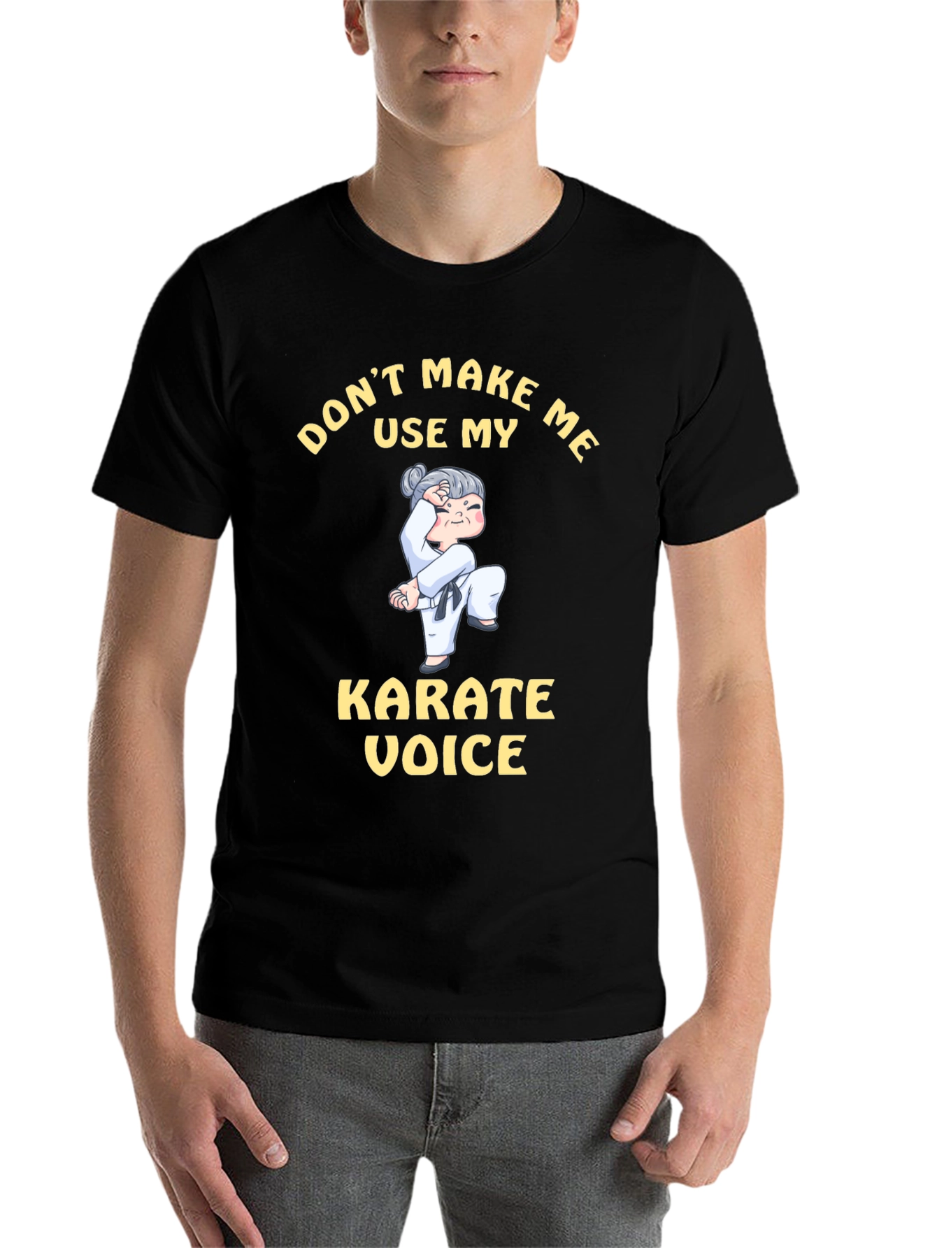 Black Don't Make Me Use My Karate Voice T-Shirt view 7