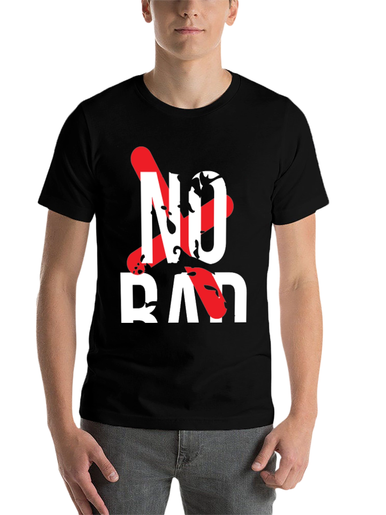 Black No Rad T-Shirt - Bold Graphic Tee view 7