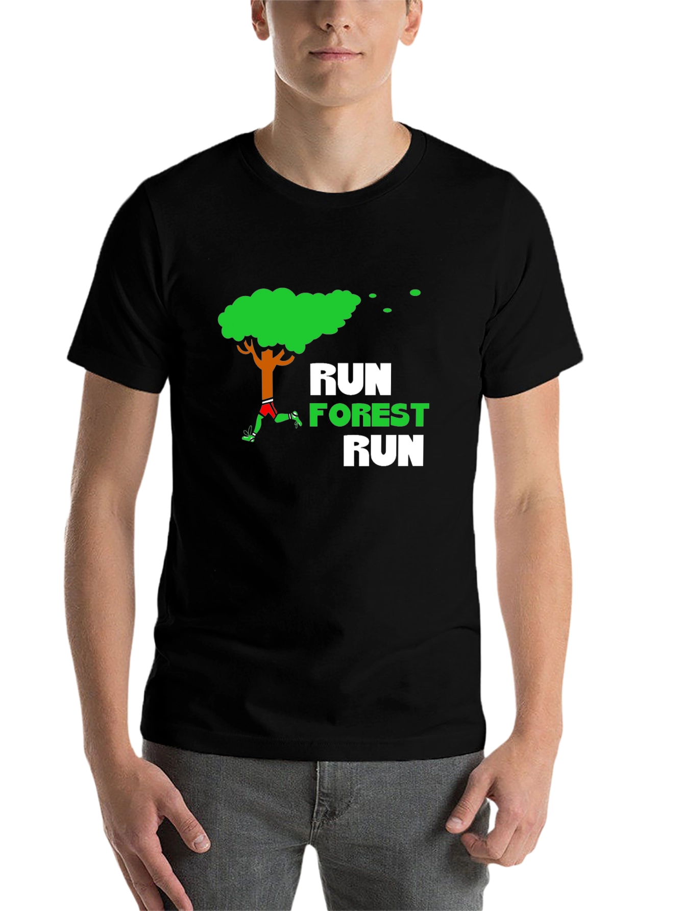 Black Run Forest Run T-Shirt view 7