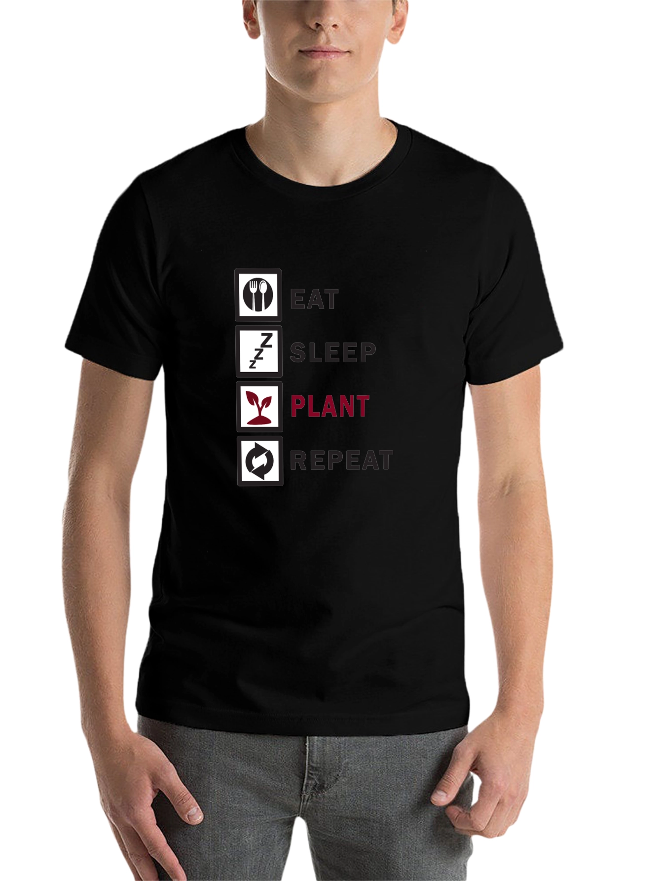 Eat Sleep Plant Repeat Graphic T-Shirt - 7