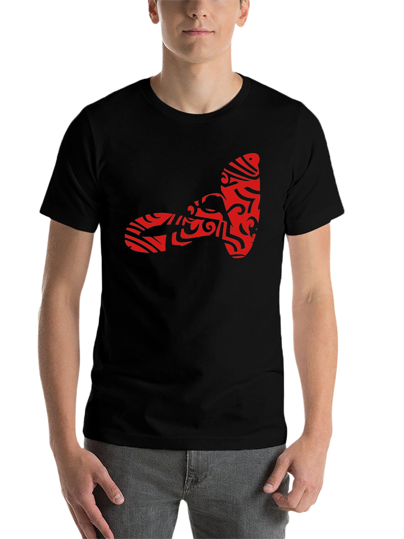 Black Tribal Tattoo Hammer Graphic Black T-Shirt view 7