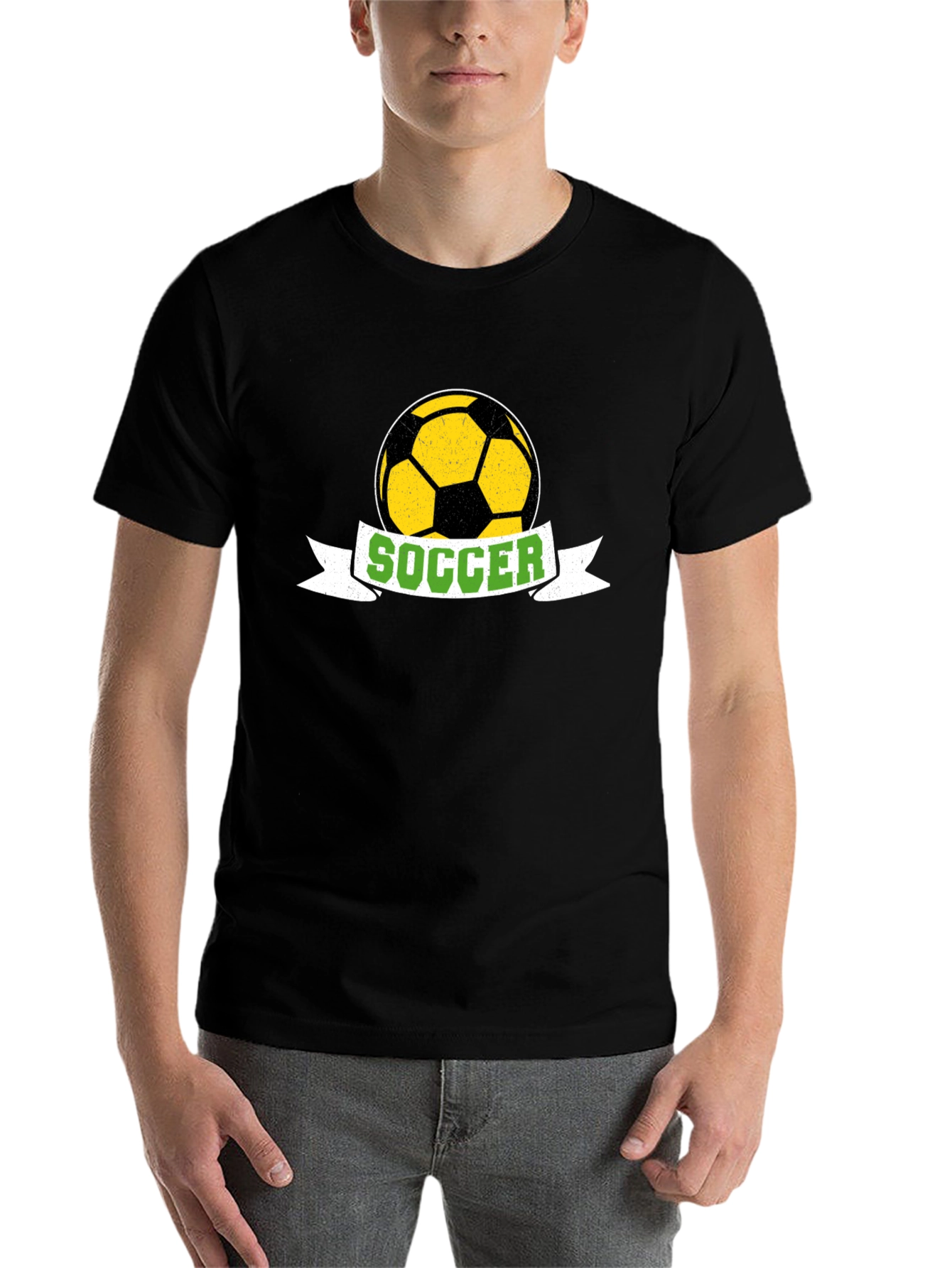 Black Soccer Ball Graphic Tee - Stylish Cotton T-Shirt view 7