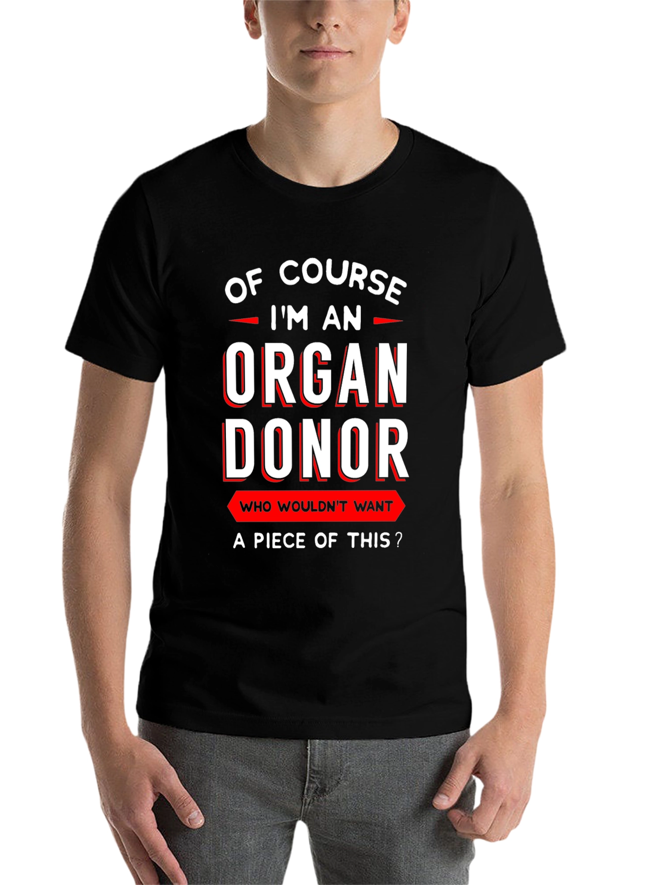 Black Organ Donor T-Shirt: Funny Graphic Tee view 7