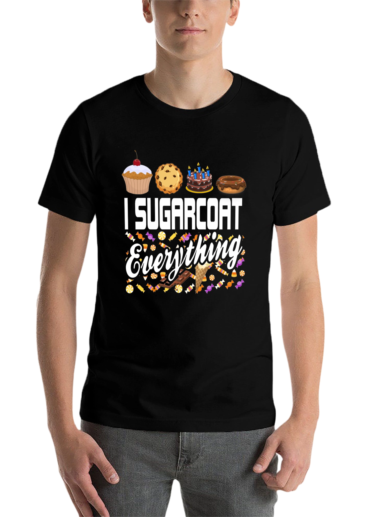 Black I Sugarcoat Everything Graphic T-Shirt view 7
