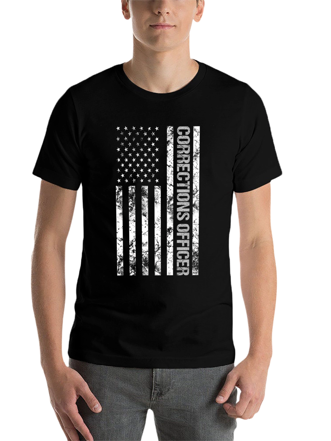 Corrections Officer American Flag T-Shirt - 7