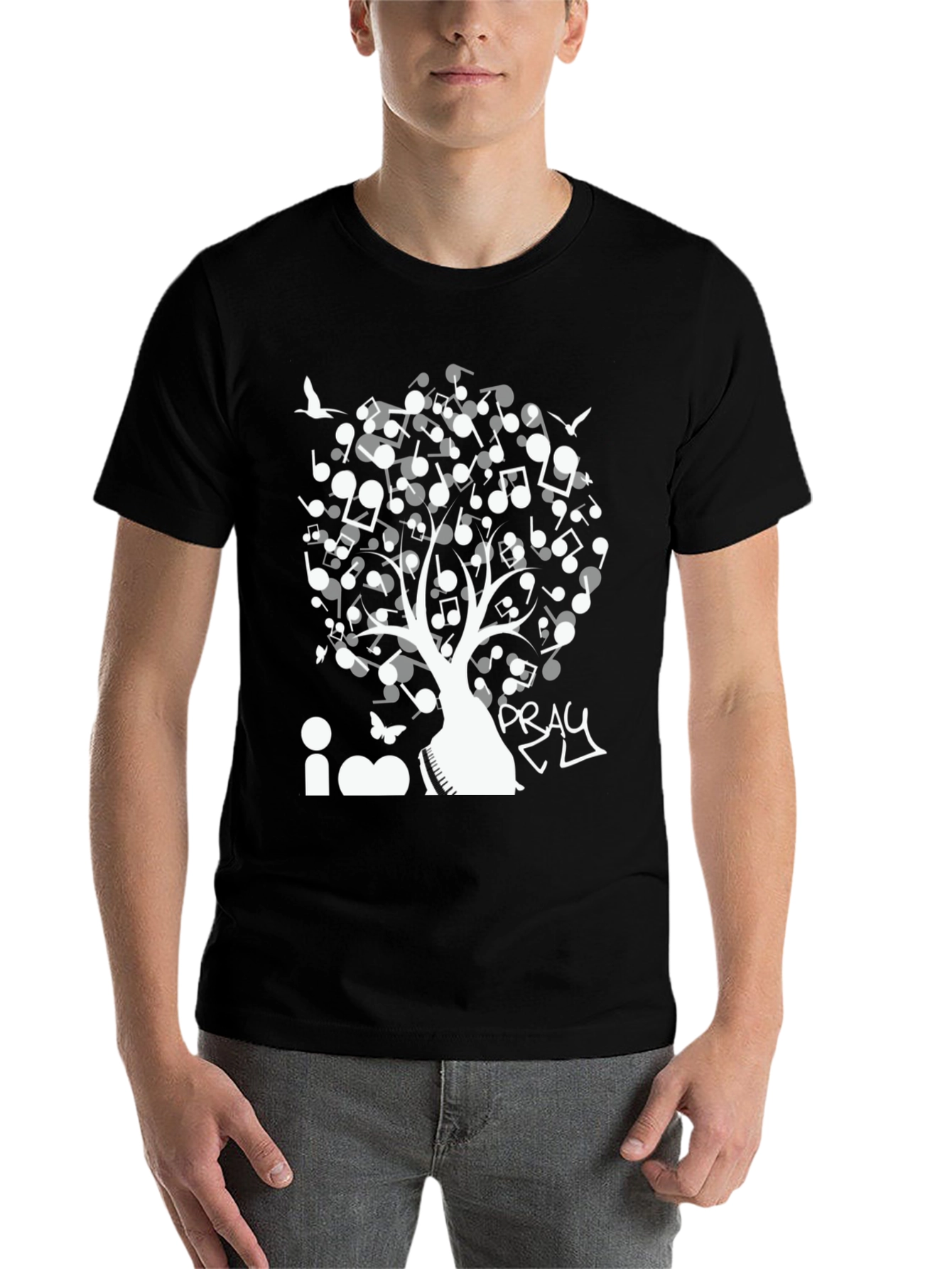 Black Music Tree Graphic Tee view 7