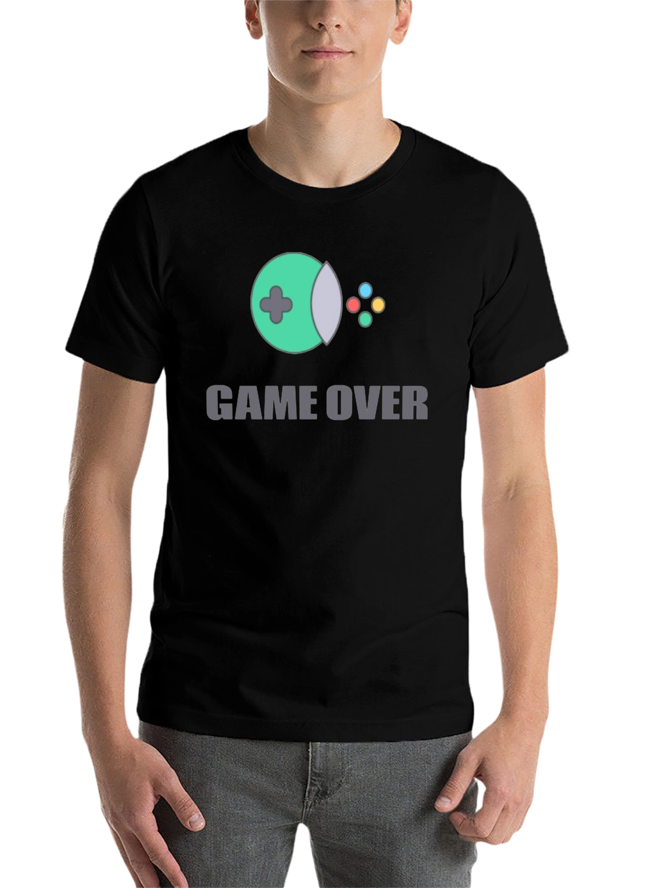 Black Game Over Graphic T-Shirt - Gamer Style Tee view 7
