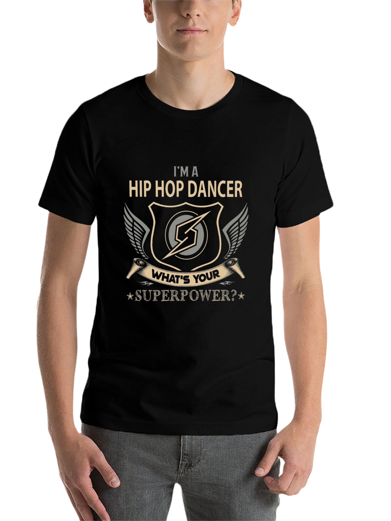 Black Hip Hop Dancer Superpower T-Shirt view 7