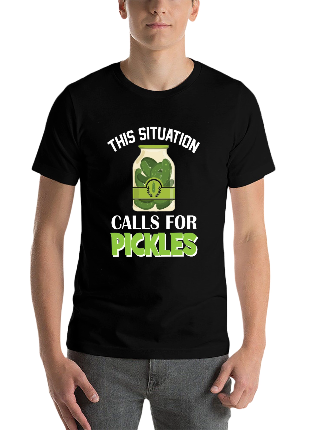 Black Pickles Situation T-Shirt Funny Foodie Tee view 7