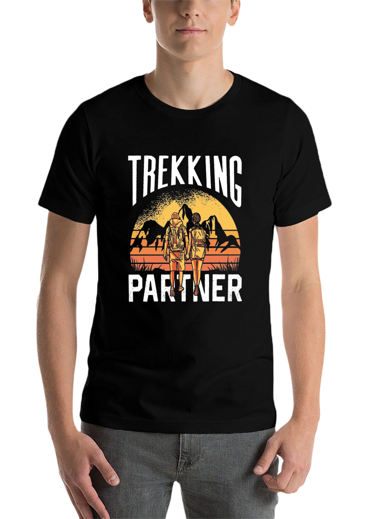Black Trekking Partner Graphic Tee view 7