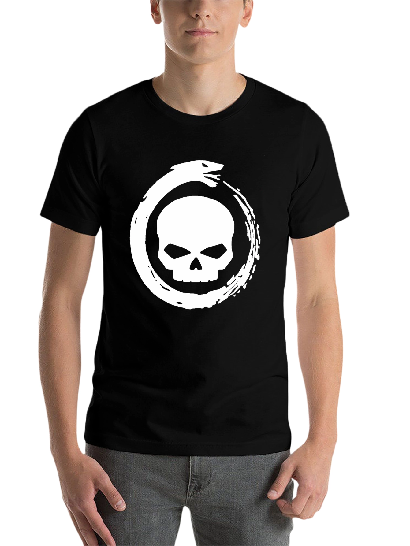 Skull & Serpent Graphic Tee - Black - 7