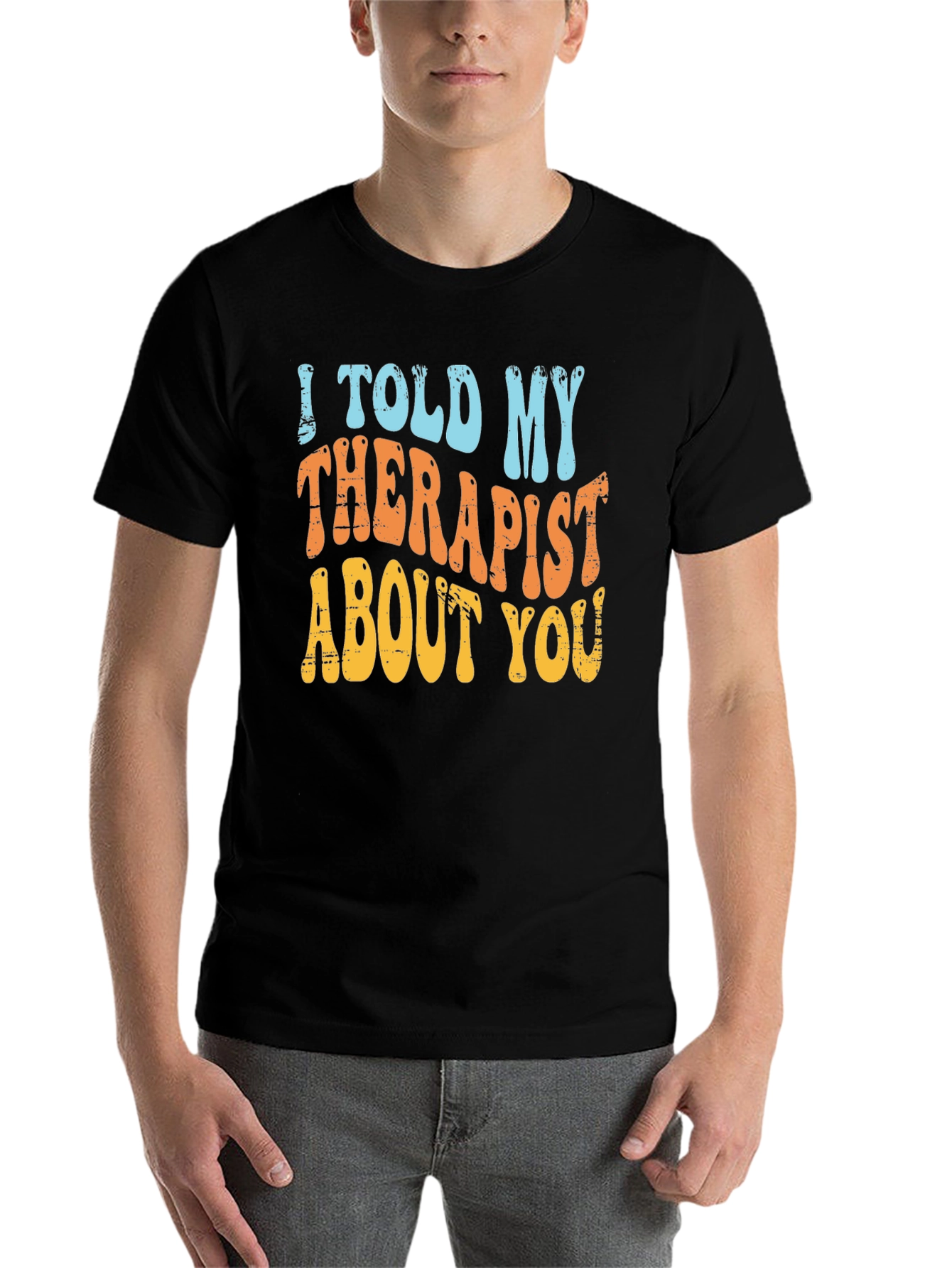 Black Therapist Humor T-Shirt view 7